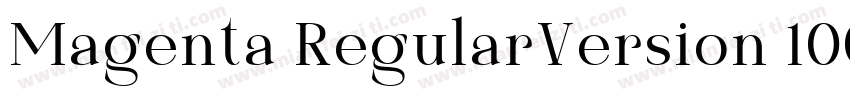 Magenta RegularVersion 1000字体转换